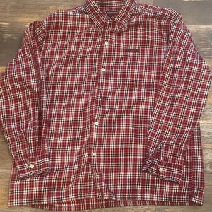 Ralph Lauren Polo Jeans Co Shirt Men Large Red Y2k 2000s Button Up Flannel RL